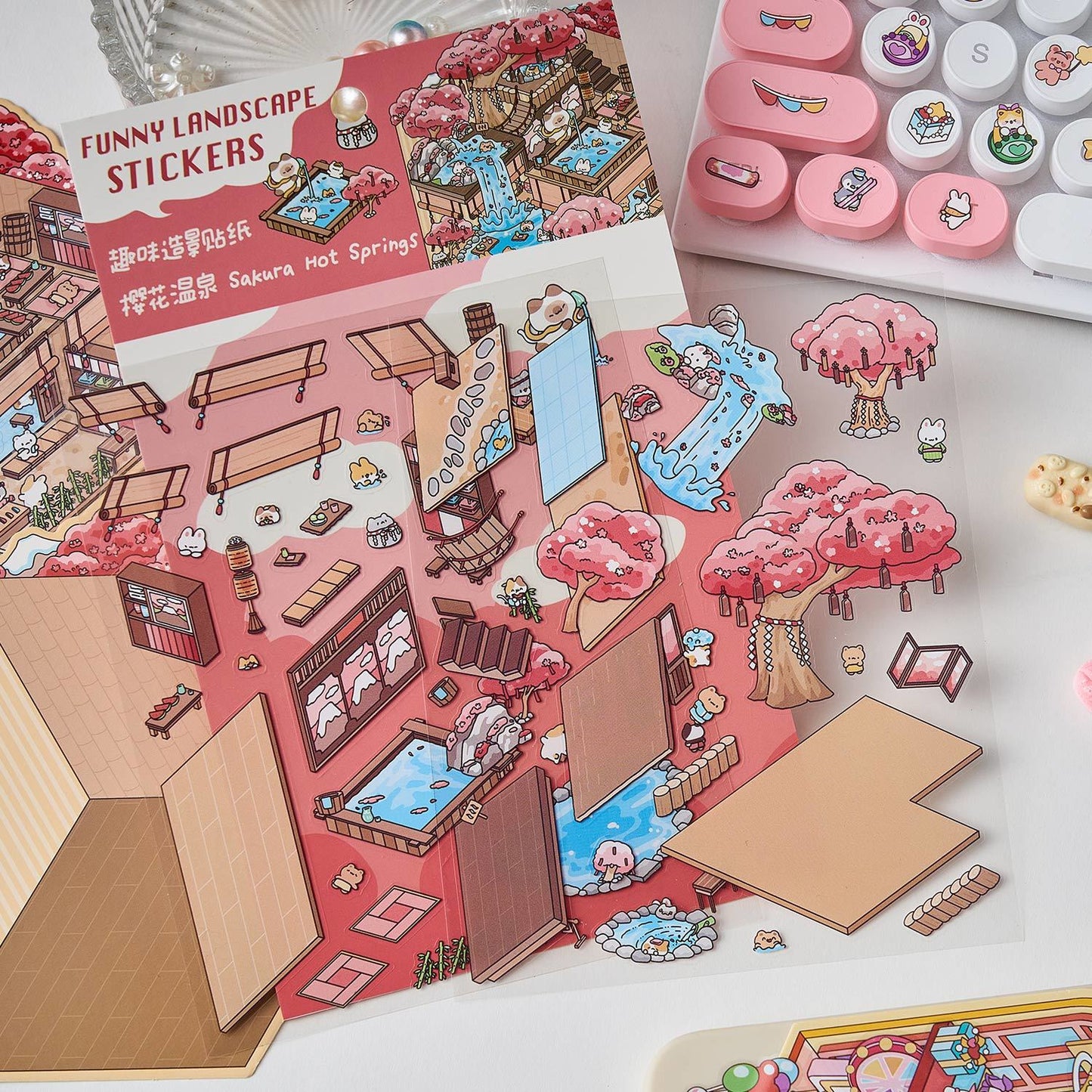 #095 Magic Party Collection Scene Stickers - 4 Cute Miniature Scenes