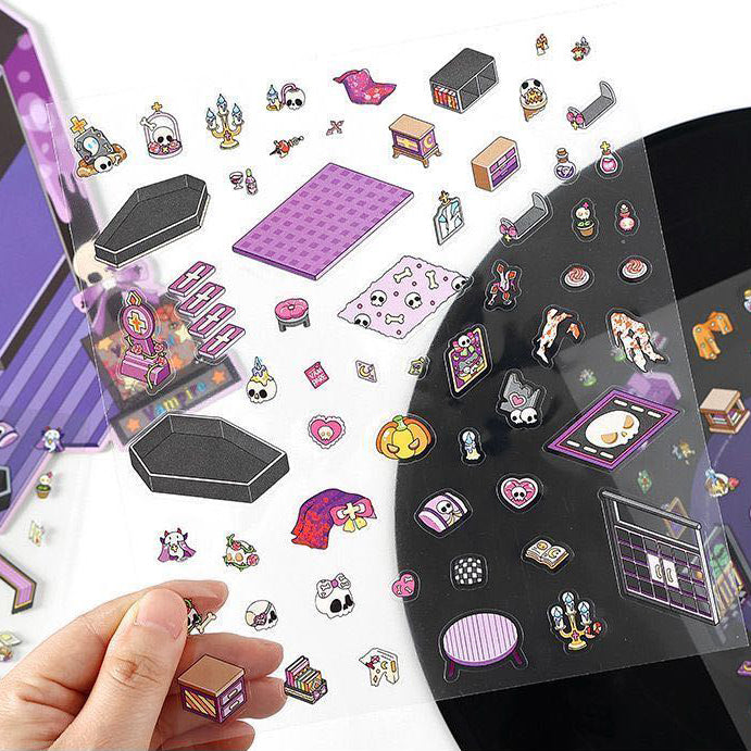 #709 Ghost Hotel DIY Sticker Collection 1 Cute Miniature Scenes Sticker
