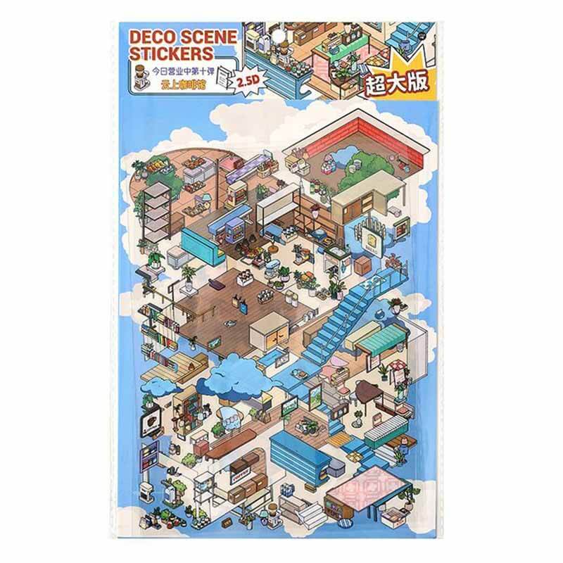#191 Dreamy Escape DIY 3D Scene Stickers 2 Cute Miniature Scenes