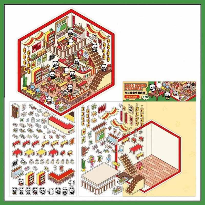 #081 Chocolate Workshop DIY 3D Scene Stickers 4 Cute Miniature Scenes