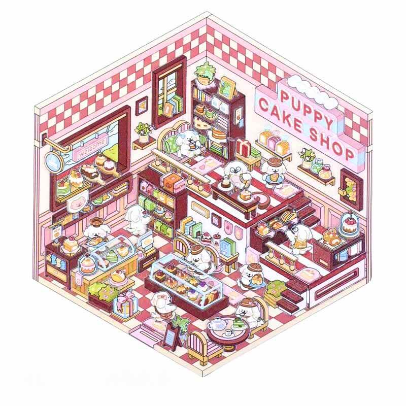 #803 Fantasy Voyage Collection DIY 3D Scene Stickers 4 Cute Miniature Scenes