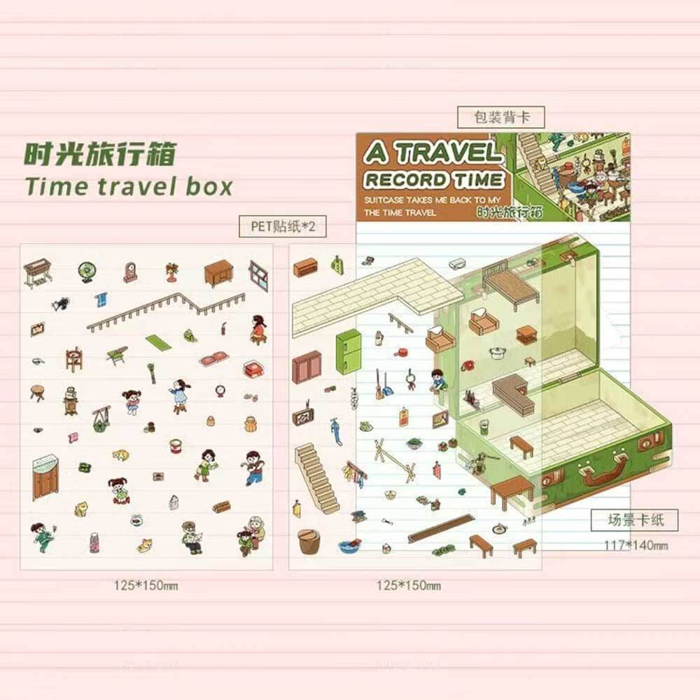 #803 Fantasy Voyage Collection DIY 3D Scene Stickers 4 Cute Miniature Scenes