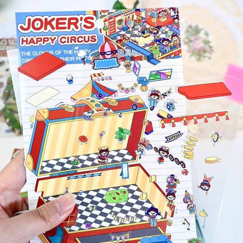 #803 Fantasy Voyage Collection DIY 3D Scene Stickers 4 Cute Miniature Scenes
