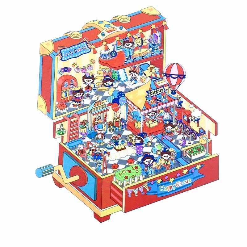 #803 Fantasy Voyage Collection DIY 3D Scene Stickers 4 Cute Miniature Scenes