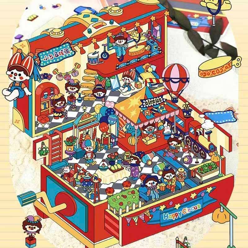 #803 Fantasy Voyage Collection DIY 3D Scene Stickers 4 Cute Miniature Scenes