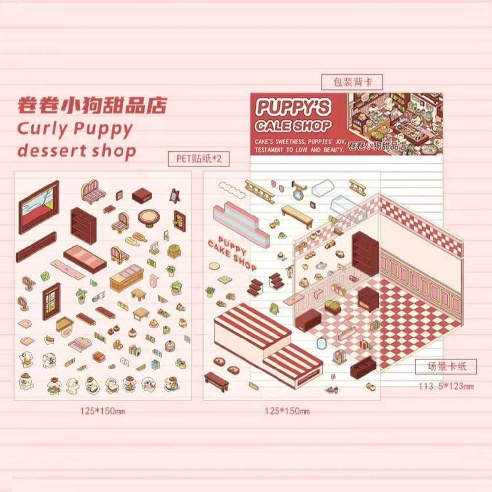 #803 Fantasy Voyage Collection DIY 3D Scene Stickers 4 Cute Miniature Scenes