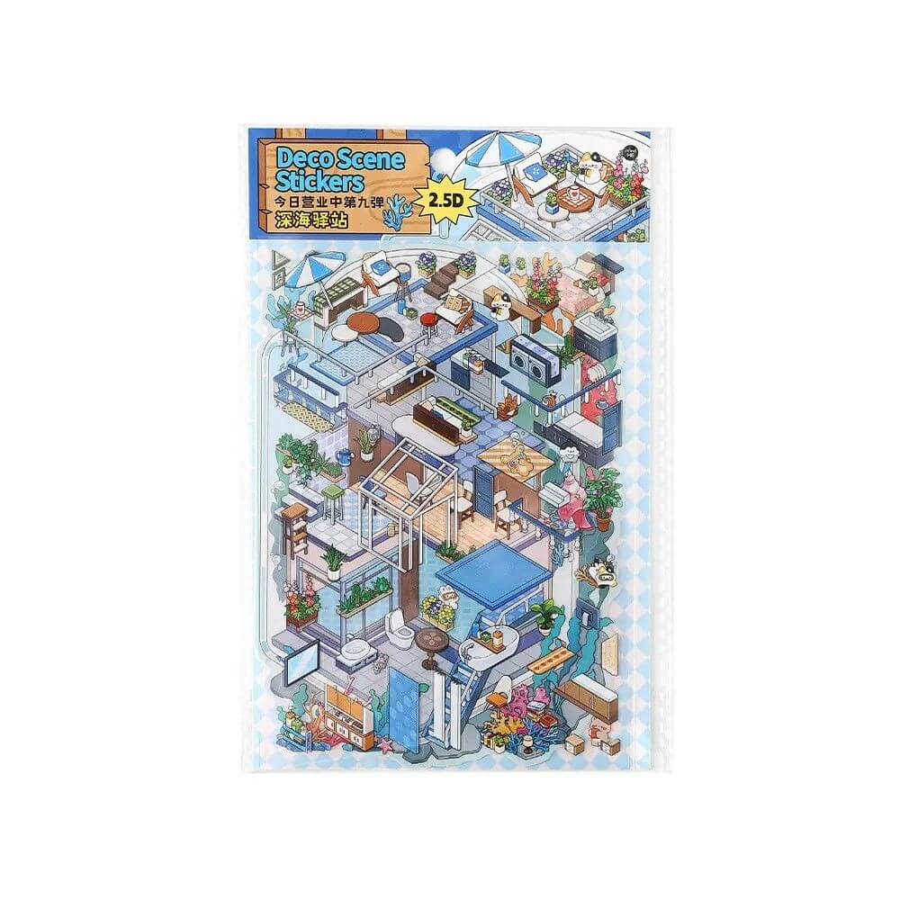#193 Wanderer's Haven DIY 3D Scene Stickers 4 Cute Miniature Scenes