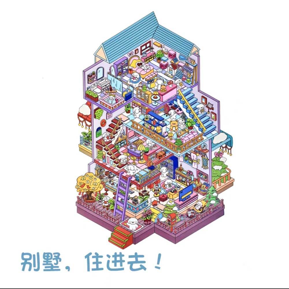 #052 Time Apartment Scene Stickers 2 Cute Miniature Scenes