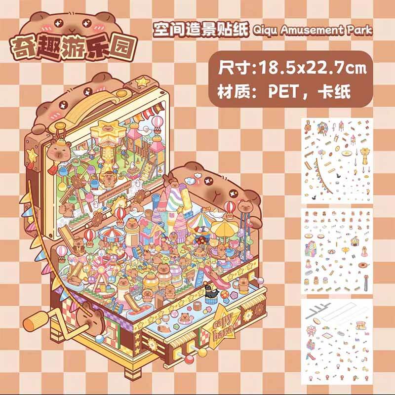 #141 Toybox World DIY 3D Sticker Collection 4 Cute Miniature Scenes
