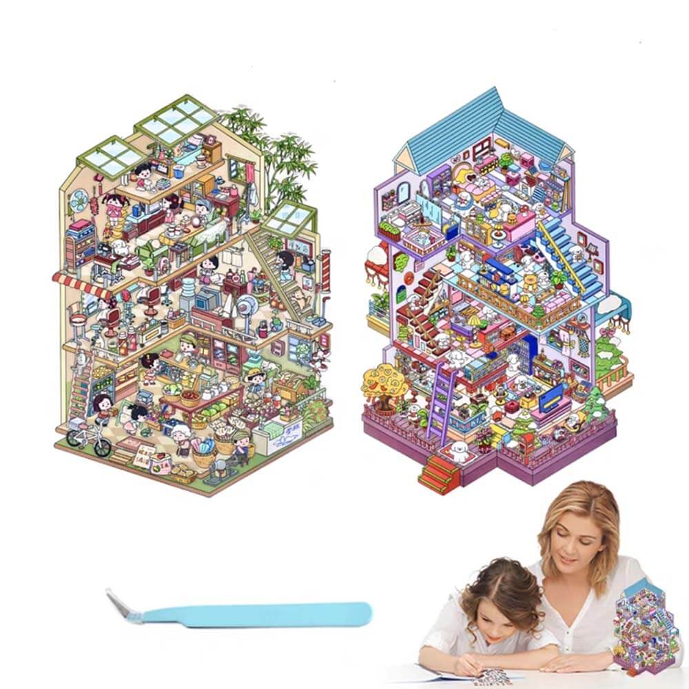 #052 Time Apartment Scene Stickers 2 Cute Miniature Scenes