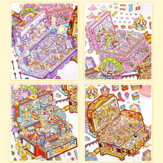 #141 Toybox World DIY 3D Sticker Collection 4 Cute Miniature Scenes